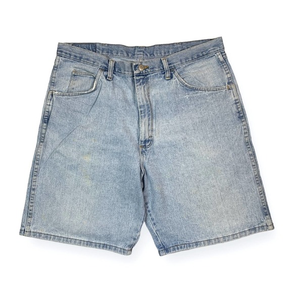 Vintage 90s-00'S Wrangler HERO Black Denim Shorts, Made in USA, Men's Size 35 cotton black type Vintage Second Hand